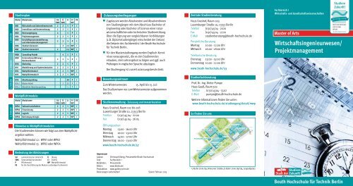 Infoflyer (PDF) - Beuth Hochschule für Technik Berlin