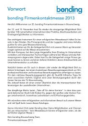 Vorwort - Bonding Studenteninitiative e.V.