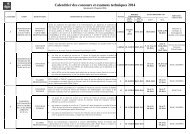 Calendrier des concours et examens professionnels techniques 2014