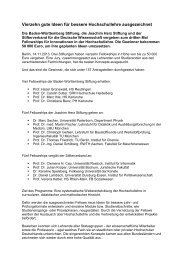 Pressemitteilung - Baden-Württemberg Stiftung