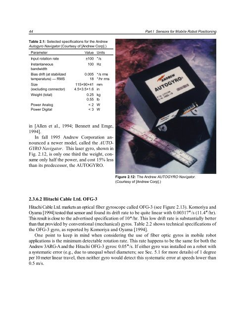 Sensors and Methods for Mobile Robot Positioning