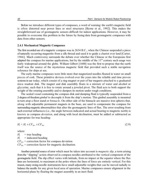 Sensors and Methods for Mobile Robot Positioning