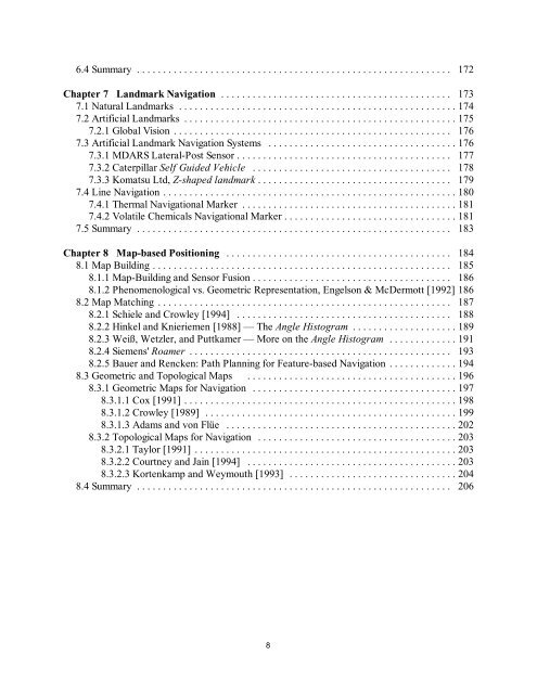 Sensors and Methods for Mobile Robot Positioning