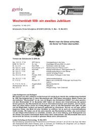 Wochenblatt 500 - gymo Langenthal, Gymnasium Oberaargau