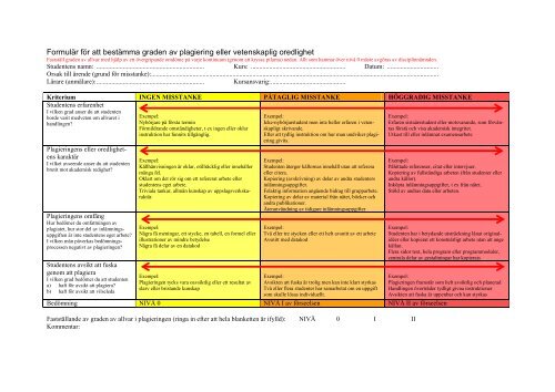 Plagiering - handlingsplan (2013).pdf - Högskolan Dalarna