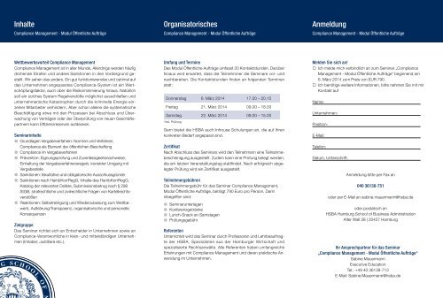 Flyer - Schulungsangebot - Modul öffentliche Aufträge