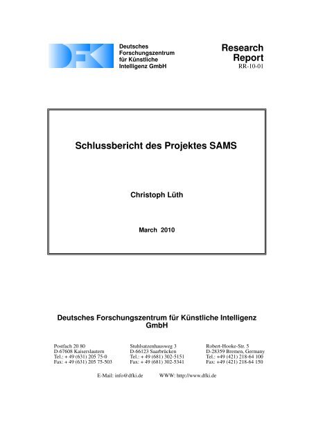 Research Report Schlussbericht des Projektes SAMS - geht es zur ...