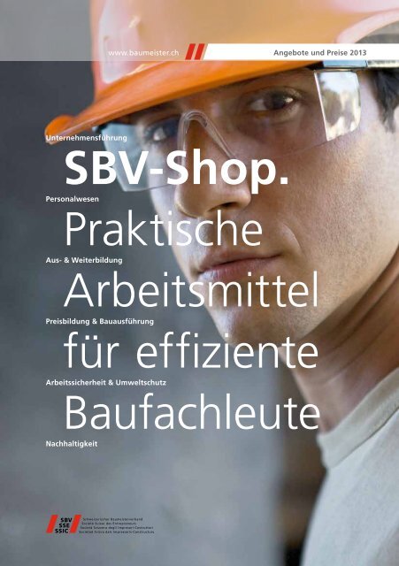 SBV-Shop-Katalog 2013 - Schweizerischer Baumeisterverband