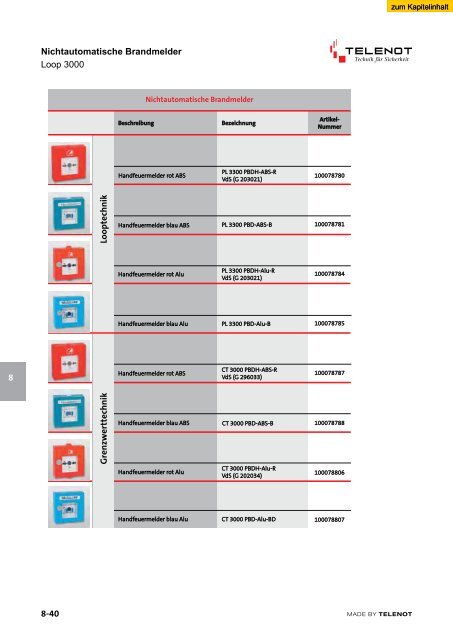 Katalogauszug Telenot Brandmeldetechnik - IGS-Industrielle ...