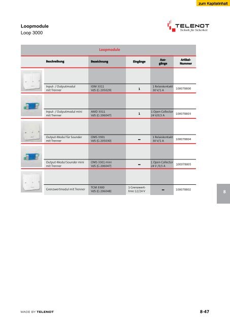 Katalogauszug Telenot Brandmeldetechnik - IGS-Industrielle ...