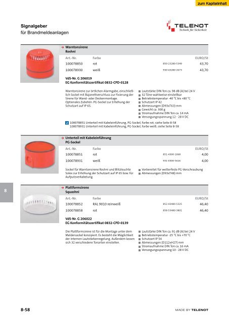 Katalogauszug Telenot Brandmeldetechnik - IGS-Industrielle ...