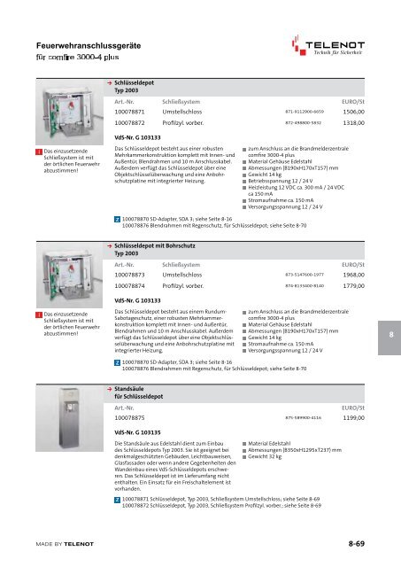 Katalogauszug Telenot Brandmeldetechnik - IGS-Industrielle ...