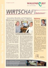 Aktuelle Infos zum Wirtschaftsstandort - Gemeinde Wallenhorst