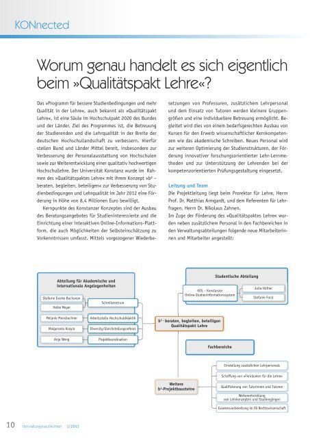 Verwaltungsnachrichten 1/2013 - KOPS - Universität Konstanz