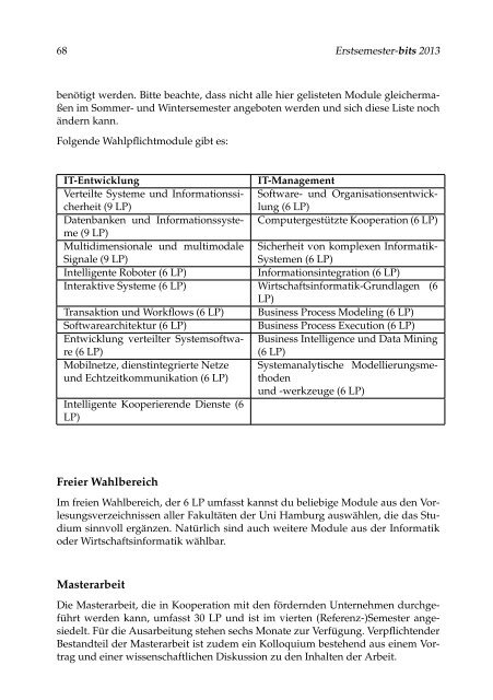 10 Master Wirtschaftsinformatik - Fachbereich Informatik - Universität ...