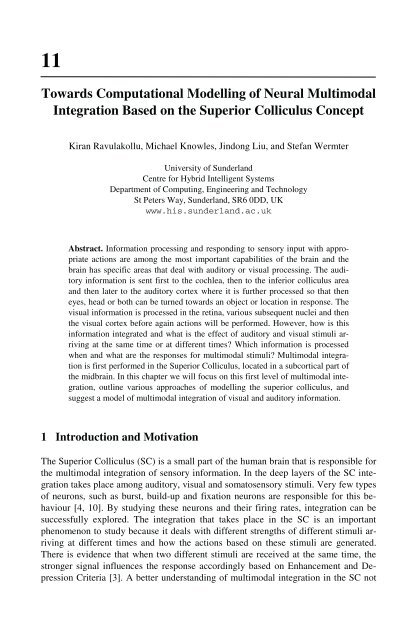 Towards Computational Modelling of Neural Multimodal Integration ...