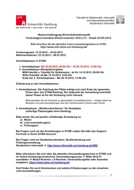 VV_MSc WiInf_WiSe 2012_Deckblatt - Fachbereich Informatik