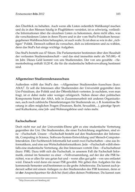 Erstsemester-bits 2012 1 - Fachbereich Informatik - UniversitÃ¤t ...