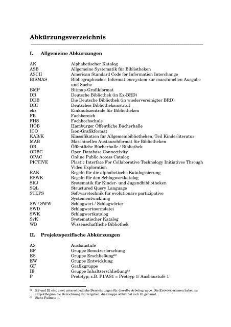 Das Projekt BÃCHERSCHATZ - Fachbereich Informatik - UniversitÃ¤t ...