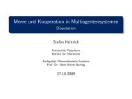 Meme und Kooperation in Multiagentensystemen - Disputation