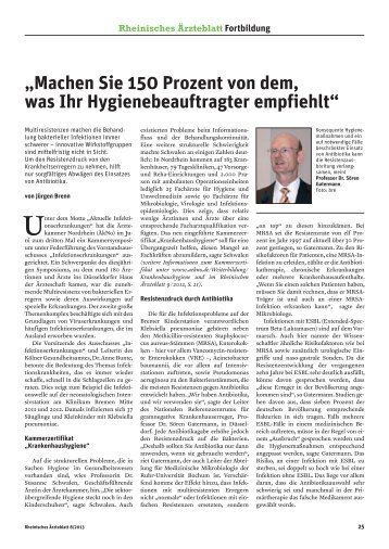 „Machen Sie 150 Prozent von dem, was Ihr Hygienebeauftragter ...