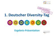 Ergebnispräsentation - Charta der Vielfalt