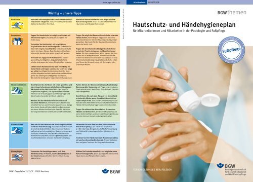 Hautschutz- und Händehygieneplan