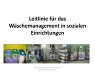 Leitlinie für das Wäschemanagement in sozialen Einrichtungen - DGH