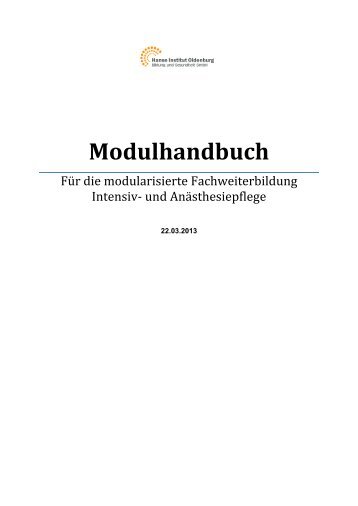 Modulhandbuch - Hanse Institut Oldenburg