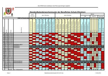 Kalenderwochenmuster 2012 2013 - Berufliche Schule Elmshorn