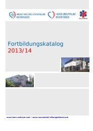 Fortbildungsprogramm 2013/2014 - Herzzentrum Bodensee