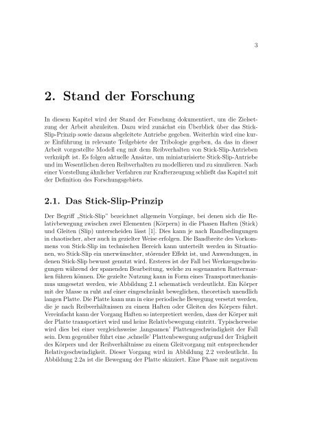 Modellierung und Validierung der Krafterzeugung mit Stick-Slip ...