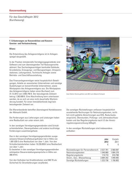 Geschäftsbericht 2012 - Alb-Elektrizitätswerk Geislingen-Steige eG