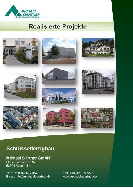 Referenzmappe Schlüsselfertigbau MA Michael Gärtner GmbH