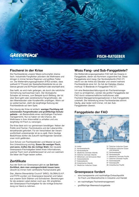 FISCH-RATGEBER - Greenpeace