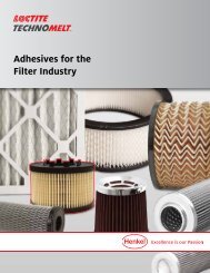 Adhesives for the Filter Industry, LT-6471 (04/2012)
