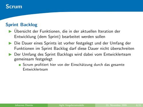 Agile Vorgehensmodelle in der Softwareentwicklung: Scrum