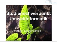 Studienschwerpunkt Umweltinformatik