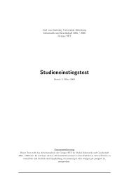 Einstiegstest (in Papierform) - UniversitÃ¤t Oldenburg