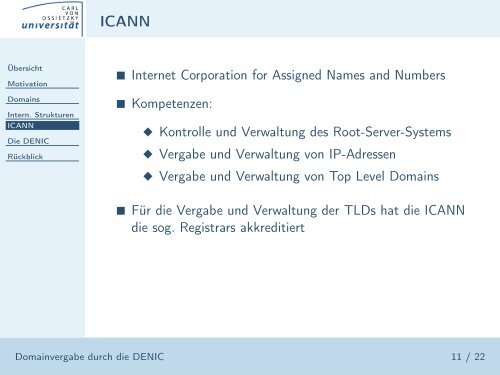 Domainvergabe durch die DENIC