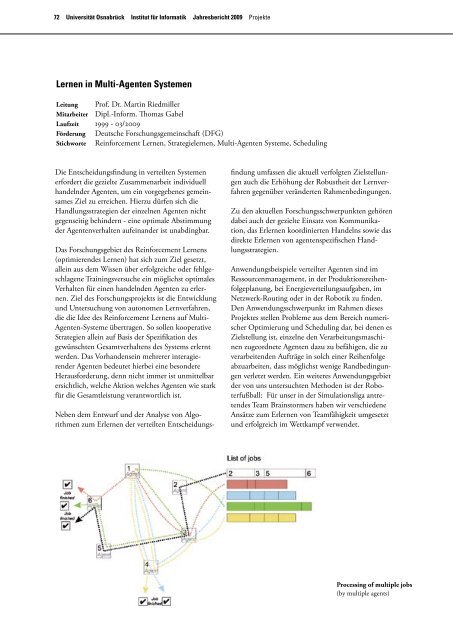 Jahresbericht 2009 - Institute of Computer Science - UniversitÃ¤t ...