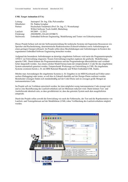 Jahresbericht 2012 - Institute of Computer Science - UniversitÃ¤t ...