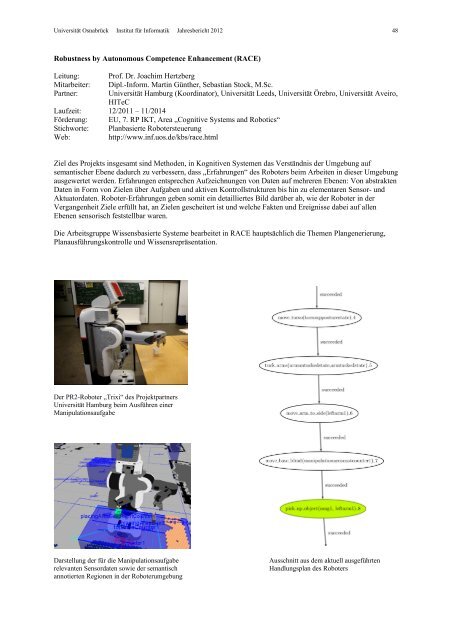 Jahresbericht 2012 - Institute of Computer Science - UniversitÃ¤t ...