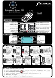 Omega 230 Quick Start Guide UK - Cashmaster