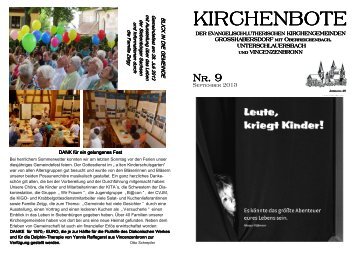 September - Evangelischen Kirchengemeinde Großhabersdorf