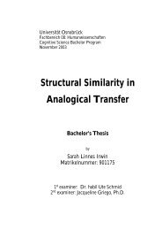 Structural Similarity in Analogical Transfer Bachelor's Thesis