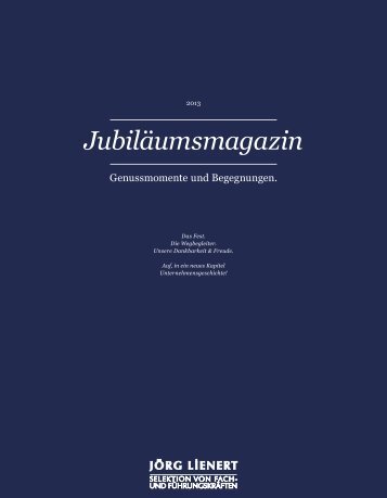 Jubiläumsmagazin - Jörg Lienert AG