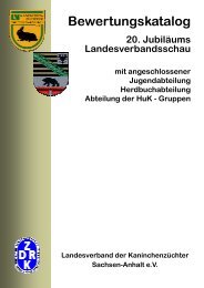 Bewertungskatalog 20. LVSchau Reinschrift - LV Rassekaninchen ...