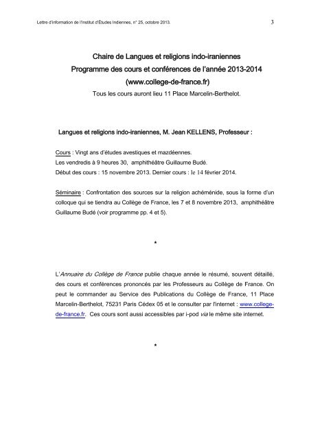 Lettre d'information N° 25, octobre 2013 - Bibliothèques Archives