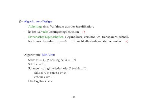 Kapitel 2: Problem, Algorithmus, Programm